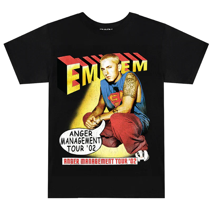 Anger Management Tour 2002 Vintage Artwork T-Shirt Eminem Official Limited Merch