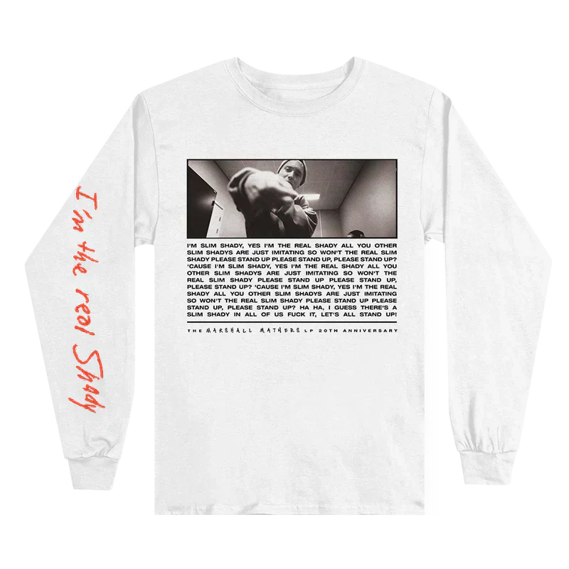 I’m The Real Slim Shady Sweatshirt (White) Eminem Official Limited Merch