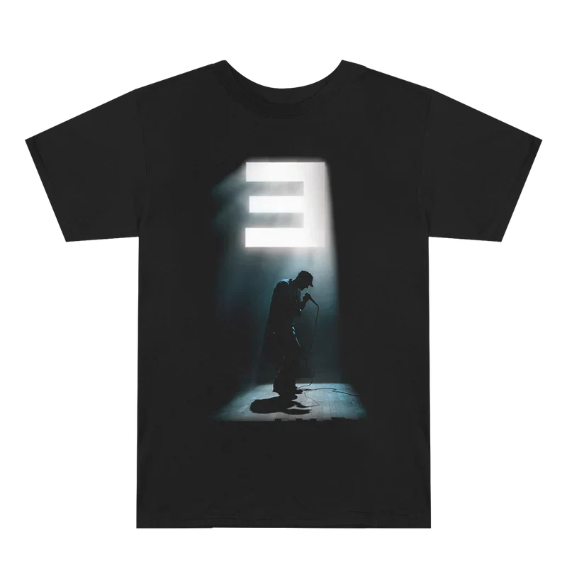 Eminem Stage Lights Graphic Black T-Shirt Eminem Official Limited Merch