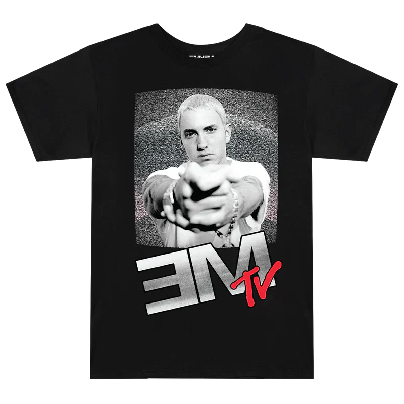 EM TV Photo Logo T-Shirt Eminem Official Limited Merch