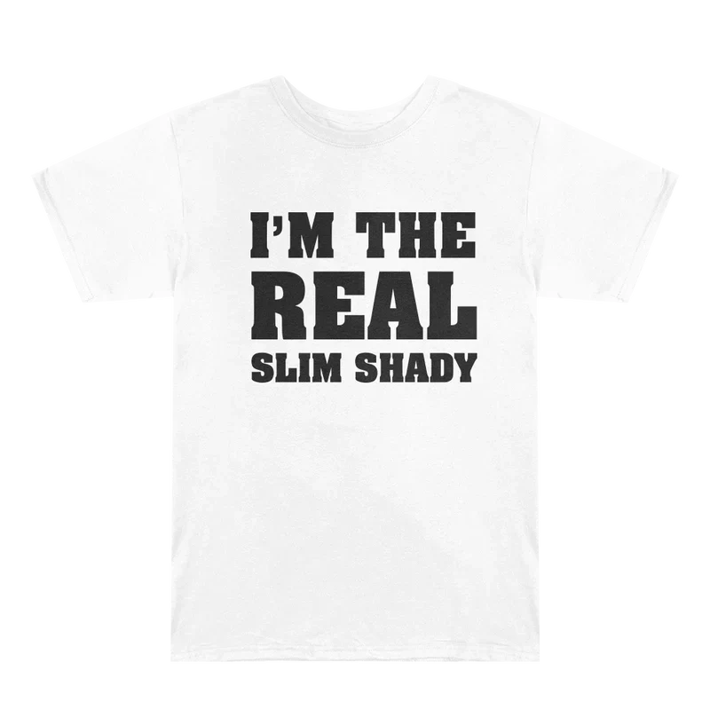 I'm The Real Slim Shady White T-Shirt Eminem Official Limited Merch