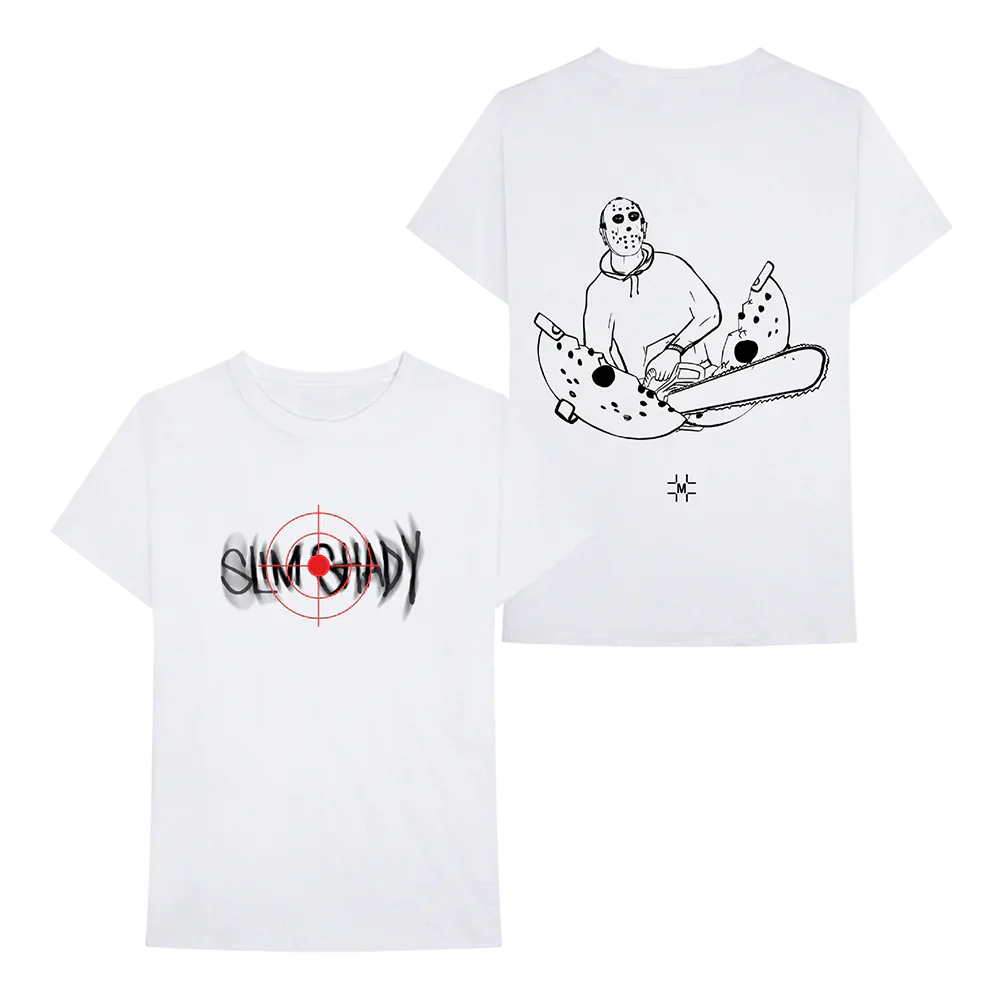MILLINSKY X EMINEM MASK + SAW T-SHIRT (WHITE) Eminem Official Limited Merch