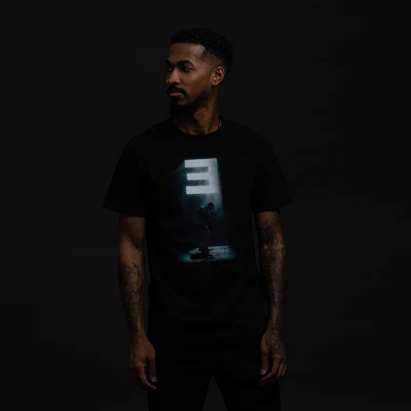 Eminem Stage Lights Graphic Black T-Shirt