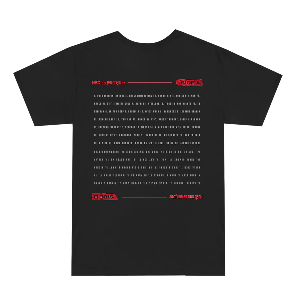 MTBMB Tracklist T-Shirt (Black) Eminem Official Limited Merch