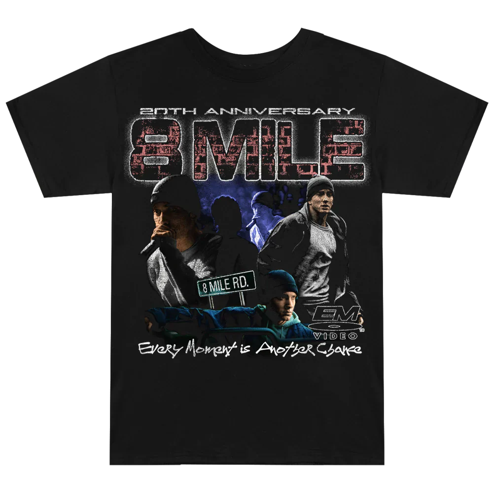 8 Mile Vintage 20th Anniversary T-Shirt Eminem Official Limited Merch