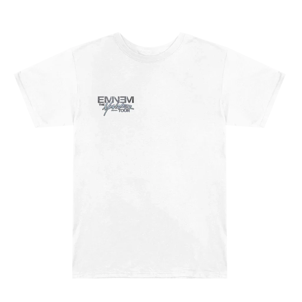 Eminem Monster Tour White T-Shirt Eminem Official Limited Merch