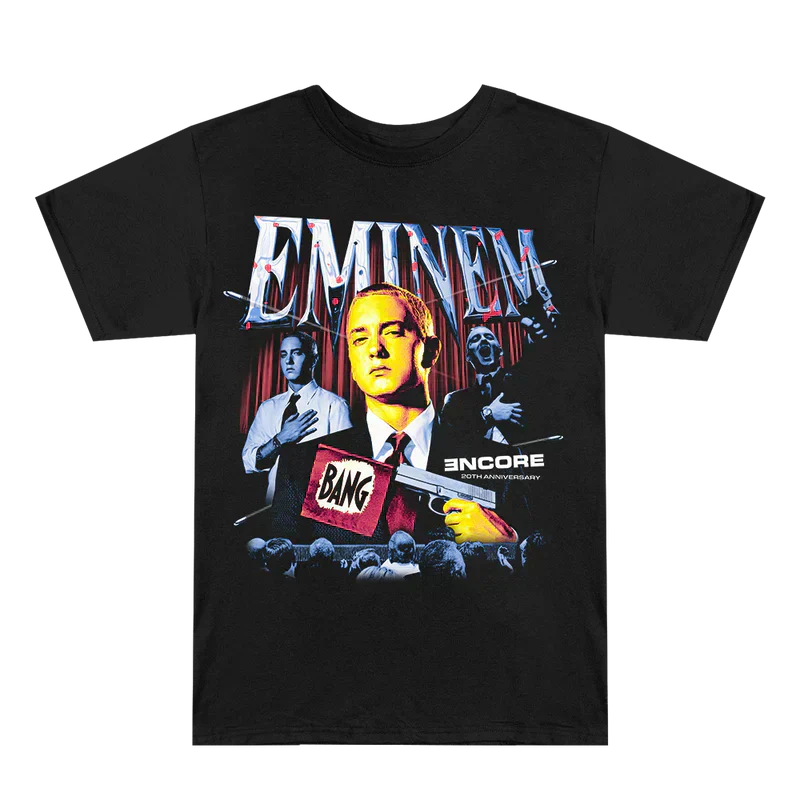 Encore 20th Bang Flag T-Shirt Eminem Official Limited Merch