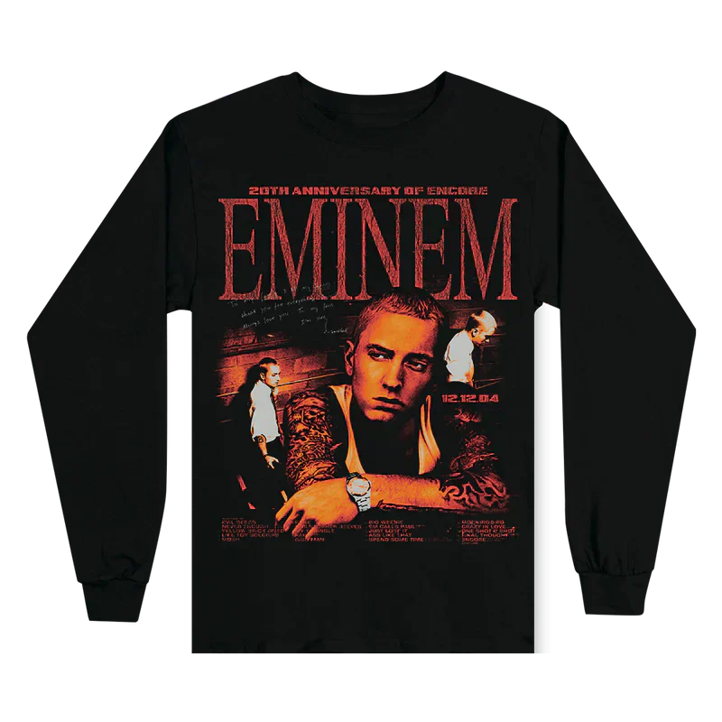 Encore 20th Anniversary Longsleeve Eminem Official Limited Merch