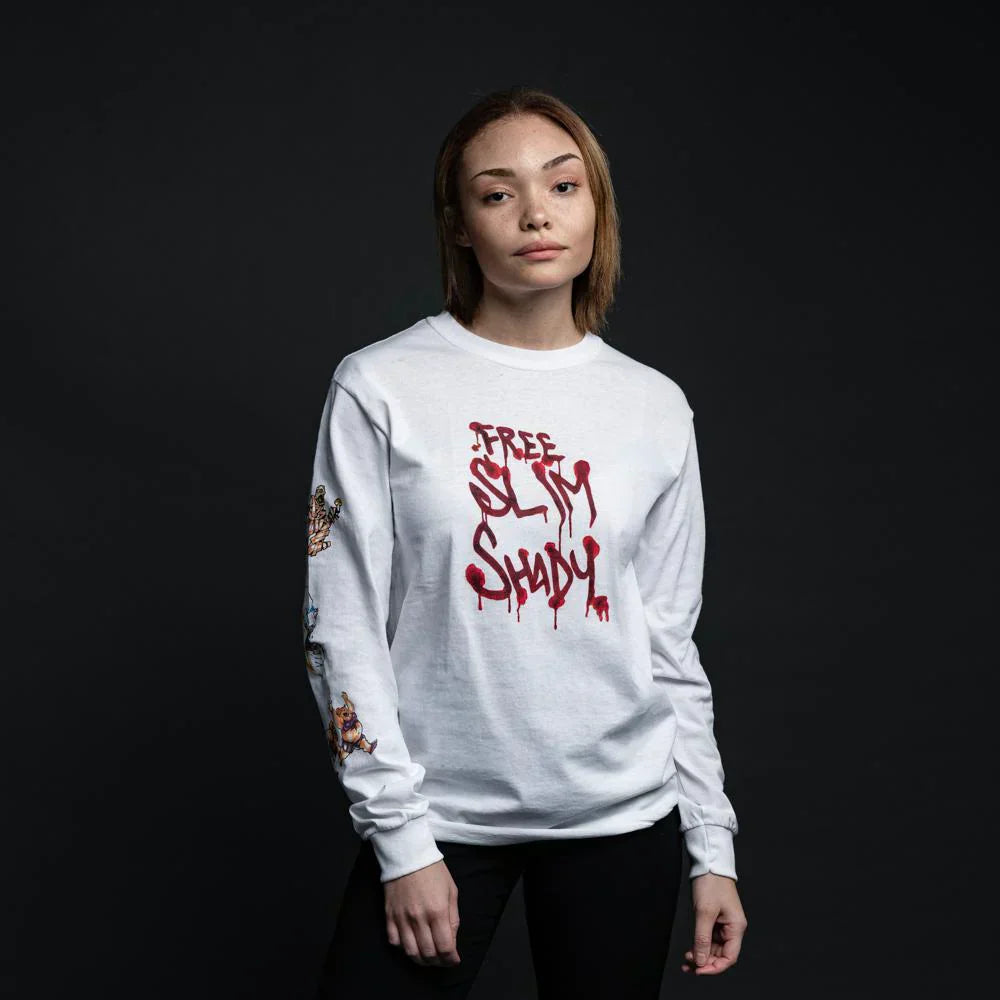 Free Slim Shady White Long Sleeve Shirt