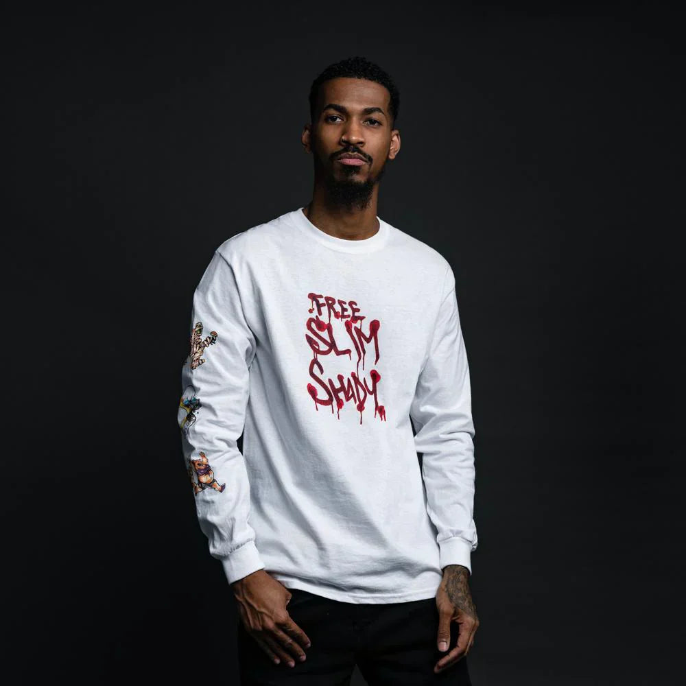 Free Slim Shady White Long Sleeve Shirt