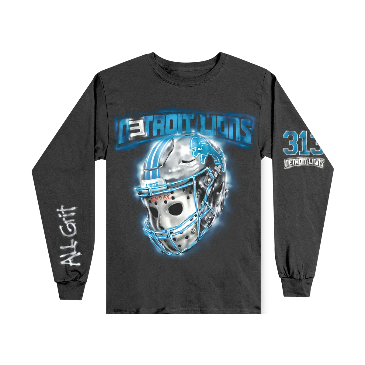 Eminem x Detroit Lions All Grit Longsleeve Eminem Official Limited Merch