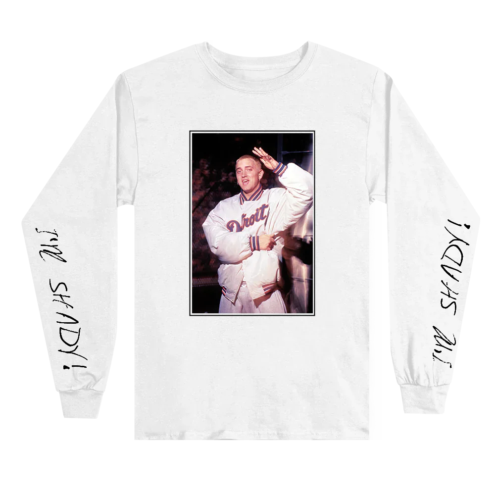 I’m Shady White Long Sleeve Shirt Vintage 1999 Eminem Official Limited Merch