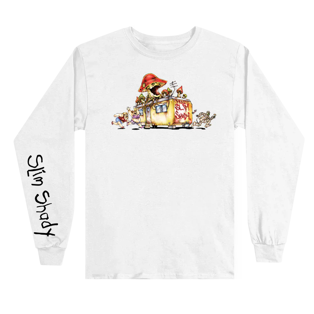 SSLP Illustrations White Long Sleeve Shirt Eminem Official Limited Merch