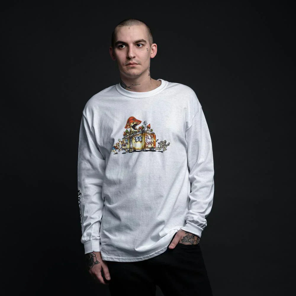 SSLP Illustrations White Long Sleeve Shirt