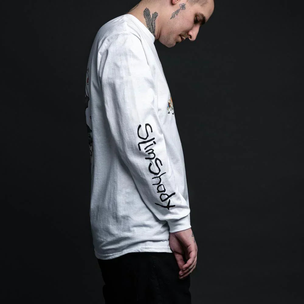 SSLP Illustrations White Long Sleeve Shirt