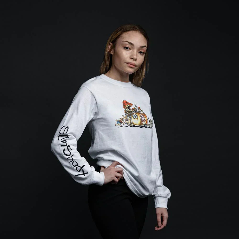 SSLP Illustrations White Long Sleeve Shirt
