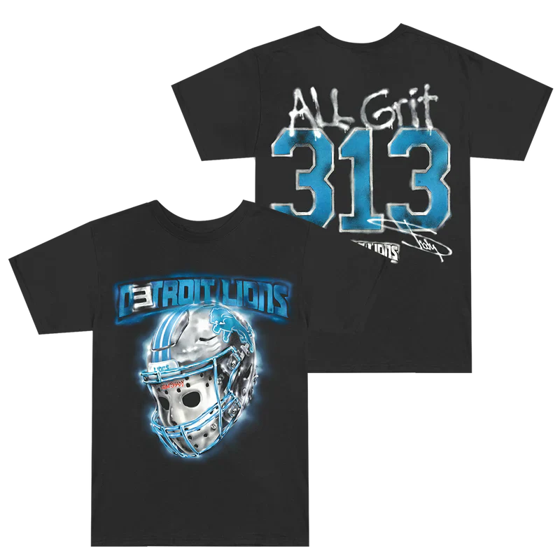 Eminem x Detroit Lions All Grit T-Shirt Eminem Official Limited Merch