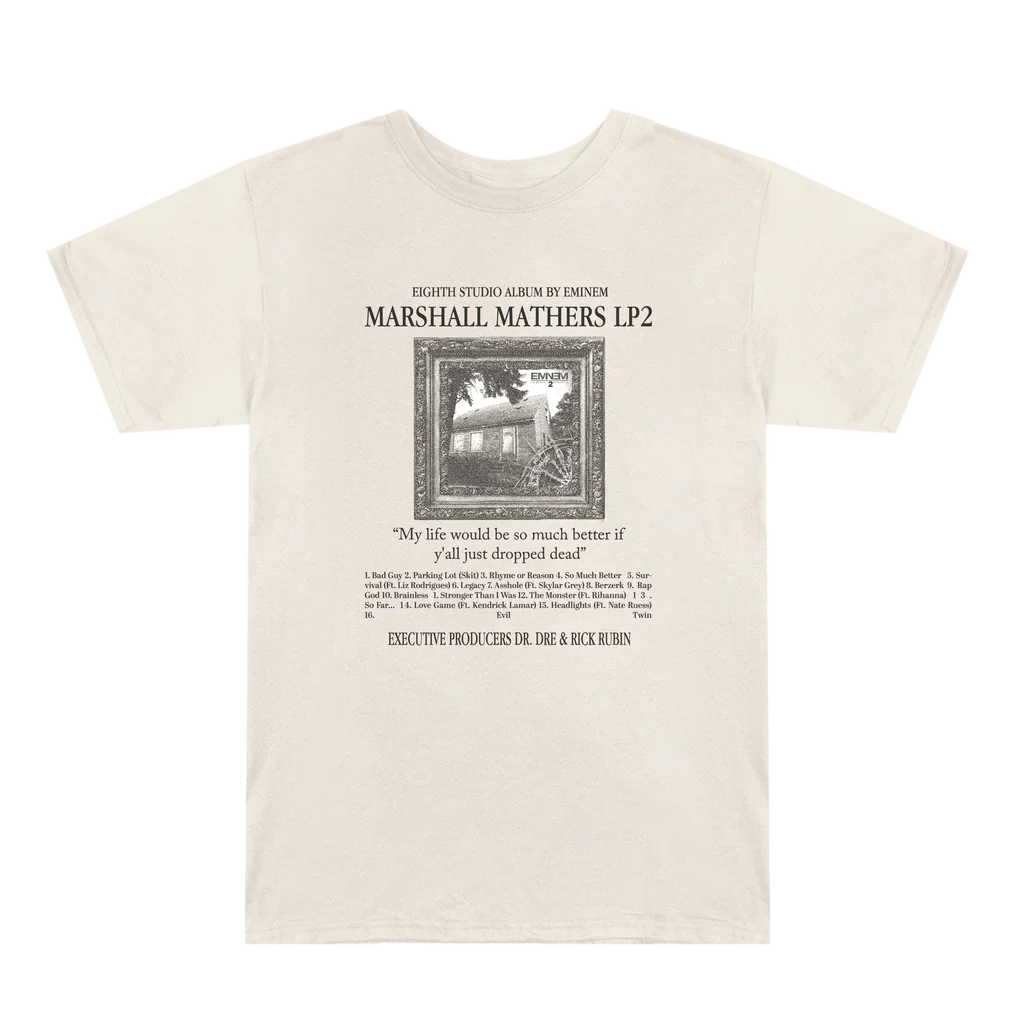 MMLP2 Album T-Shirt (Cream) Eminem Official Limited Merch