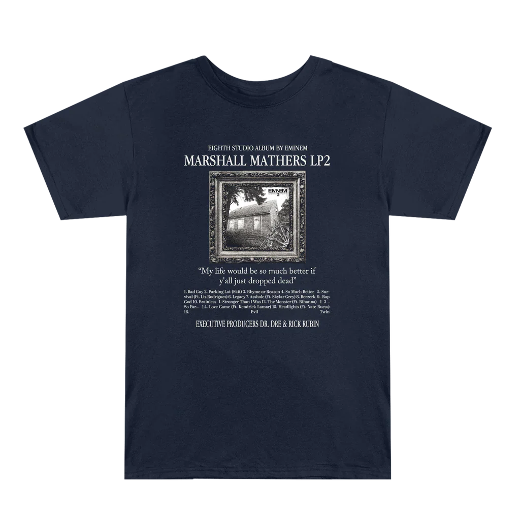 MMLP2 Album T-Shirt (Navy) Eminem Official Limited Merch