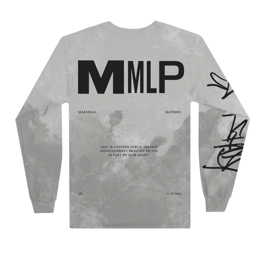 DRUG BALLAD LONGSLEEVE (GREY TIE DYE) Eminem Official Limited Merch
