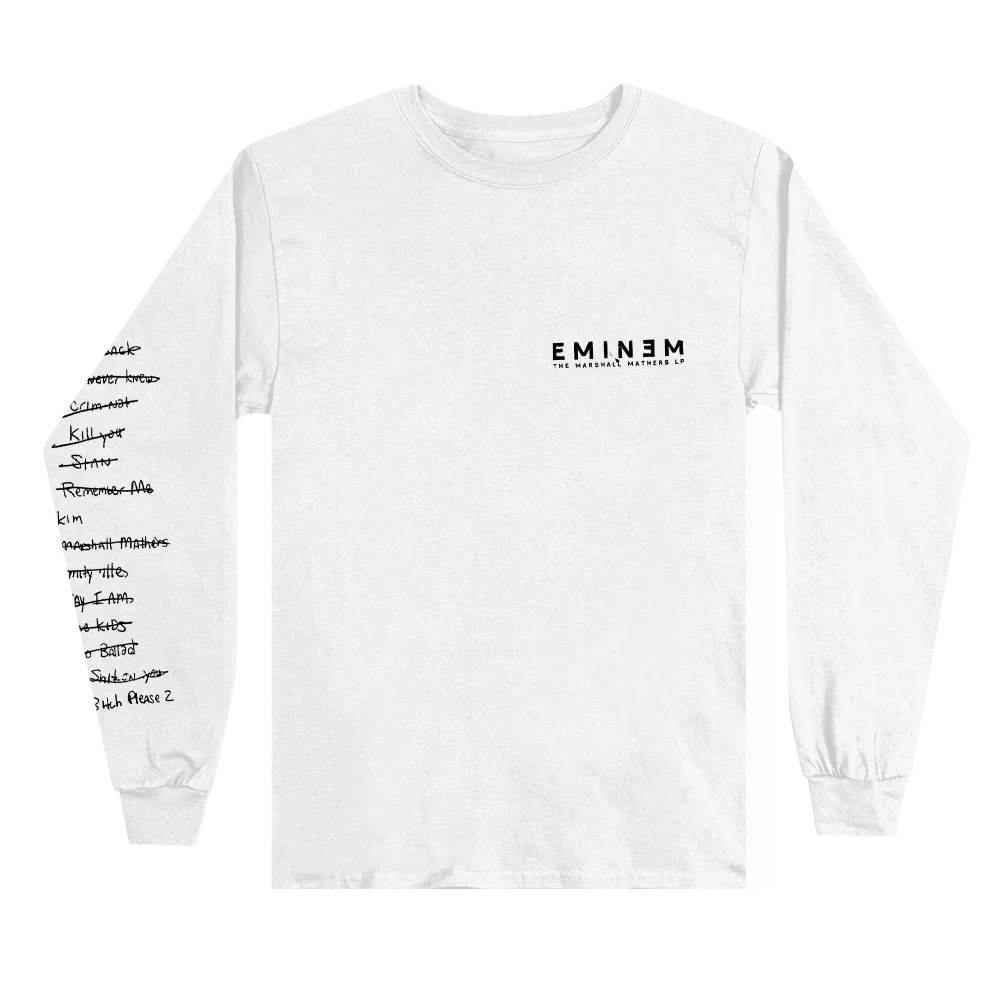 MMLP Loose Leaf Longsleeve (White) Eminem Official Limited Merch