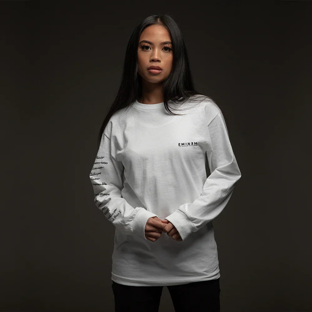 MMLP Loose Leaf Longsleeve (White) Eminem Official Limited Merch