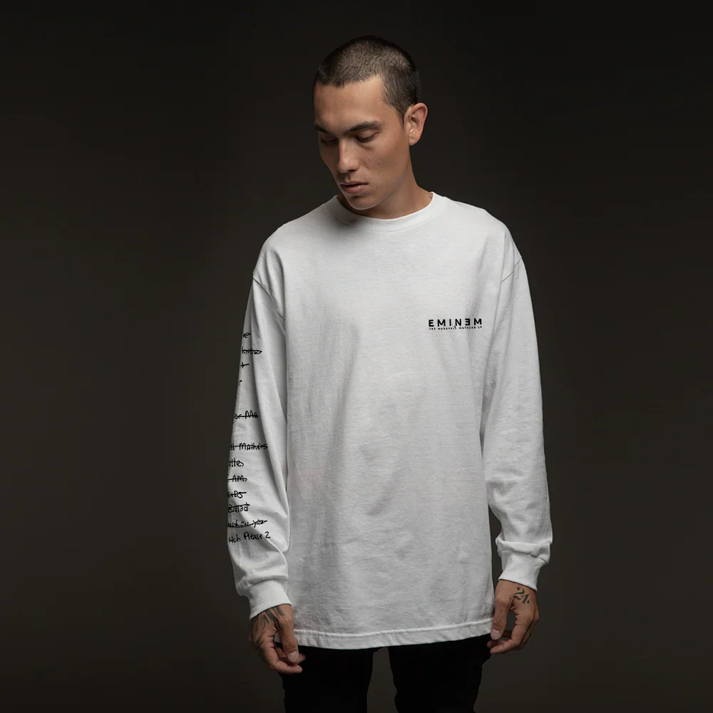 MMLP Loose Leaf Longsleeve (White) Eminem Official Limited Merch