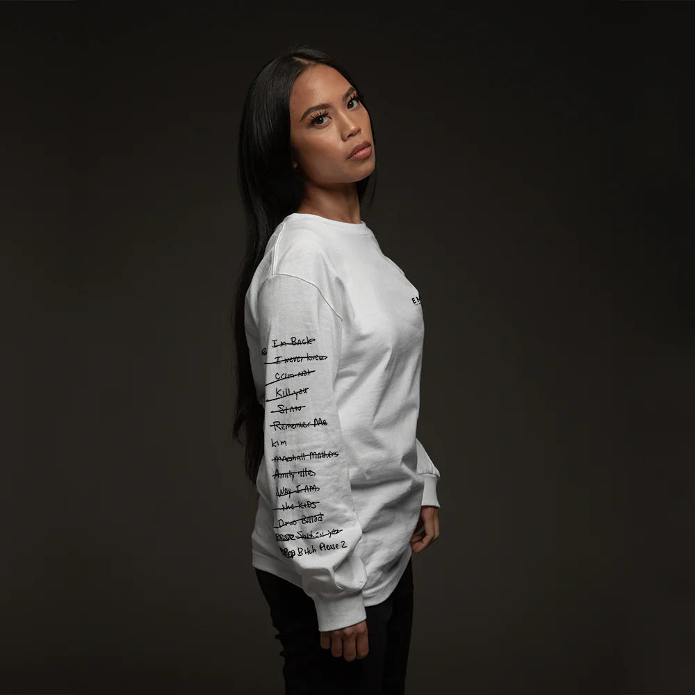MMLP Loose Leaf Longsleeve (White) Eminem Official Limited Merch