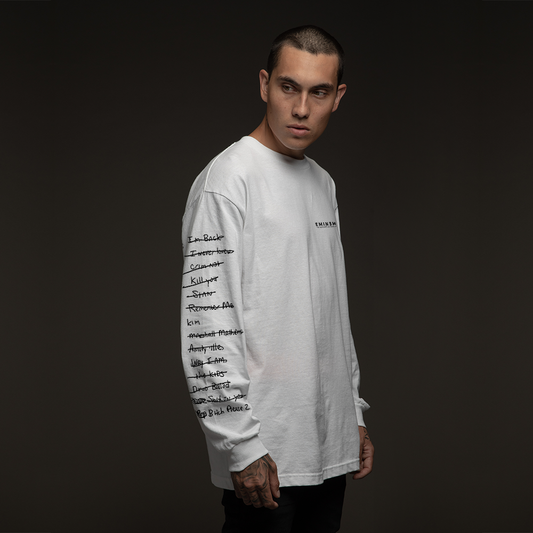 MMLP Loose Leaf Longsleeve (White) Eminem Official Limited Merch