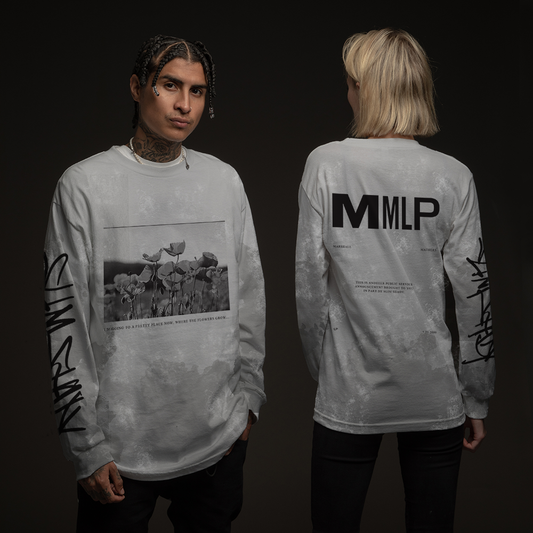 DRUG BALLAD LONGSLEEVE (GREY TIE DYE) Eminem Official Limited Merch