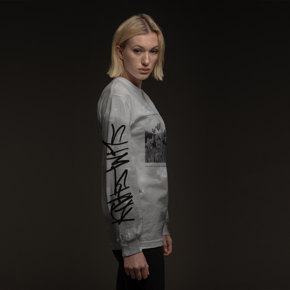DRUG BALLAD LONGSLEEVE (GREY TIE DYE) Eminem Official Limited Merch