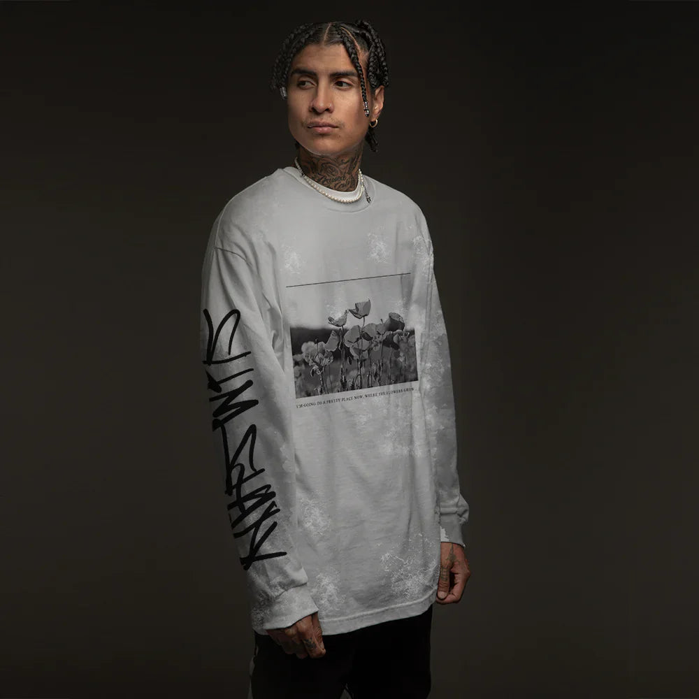 DRUG BALLAD LONGSLEEVE (GREY TIE DYE) Eminem Official Limited Merch