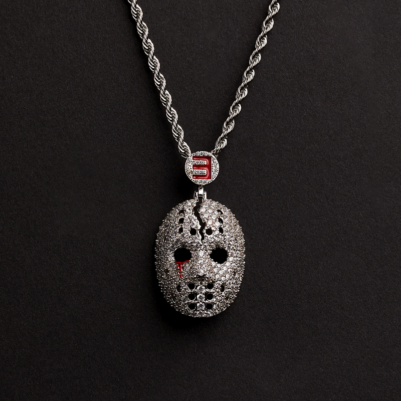 Hockey Mask Diamond Pendant & Chain Eminem Official Limited Merch