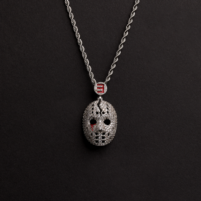 Hockey Mask Diamond Pendant & Chain Eminem Official Limited Merch