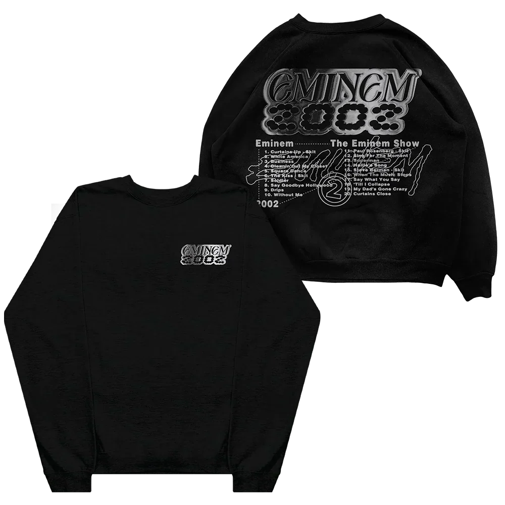 The Eminem Show Chrome Logo Crewneck Eminem Official Limited Merch