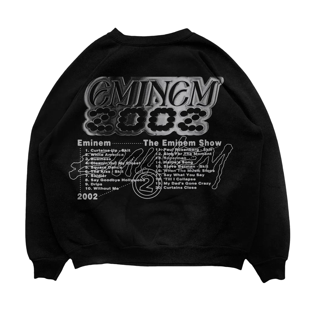 The Eminem Show Chrome Logo Crewneck Eminem Official Limited Merch