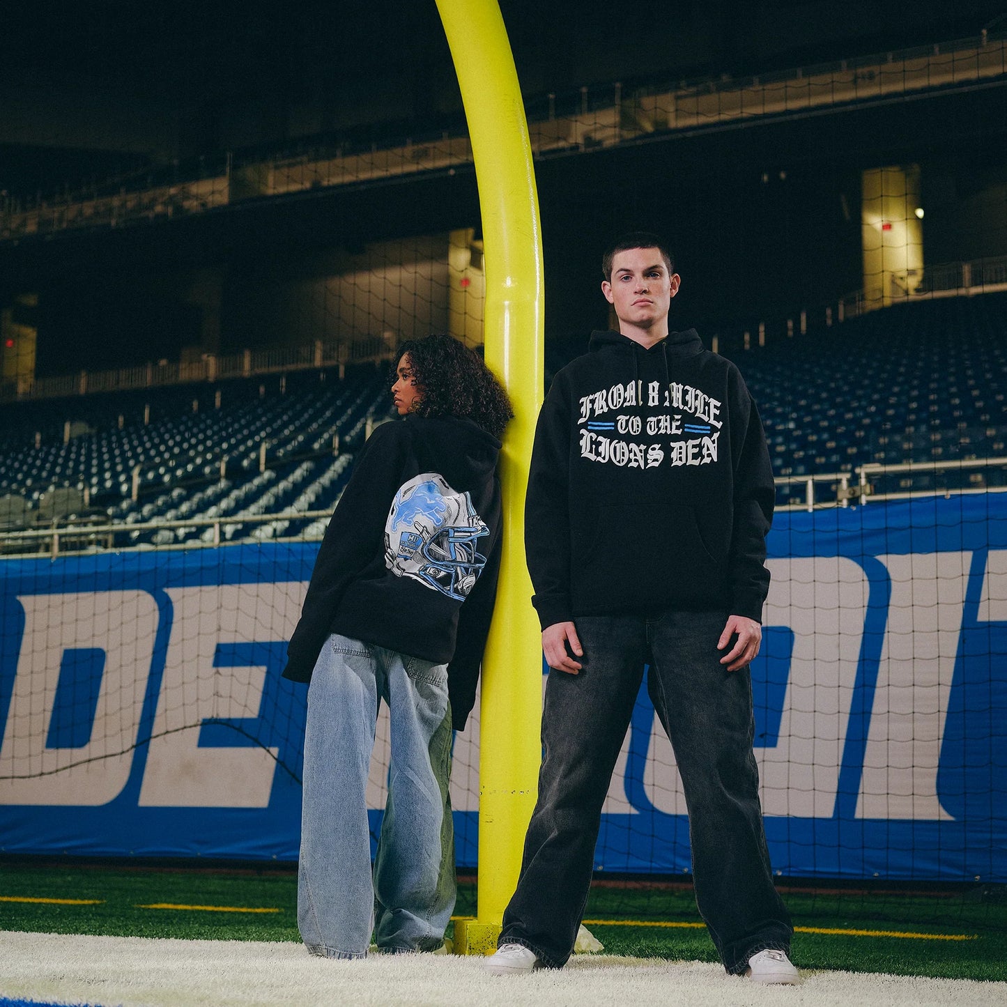 Eminem x Detroit Lions Helmet Hoodie Eminem Official Limited Merch