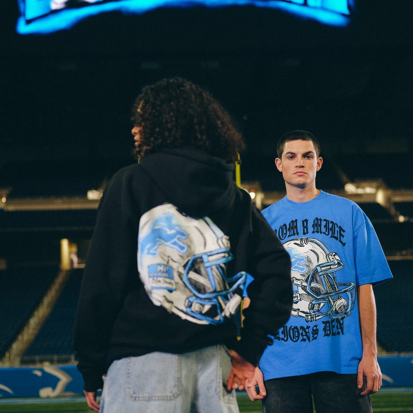 Eminem x Detroit Lions Helmet T-Shirt Eminem Official Limited Merch