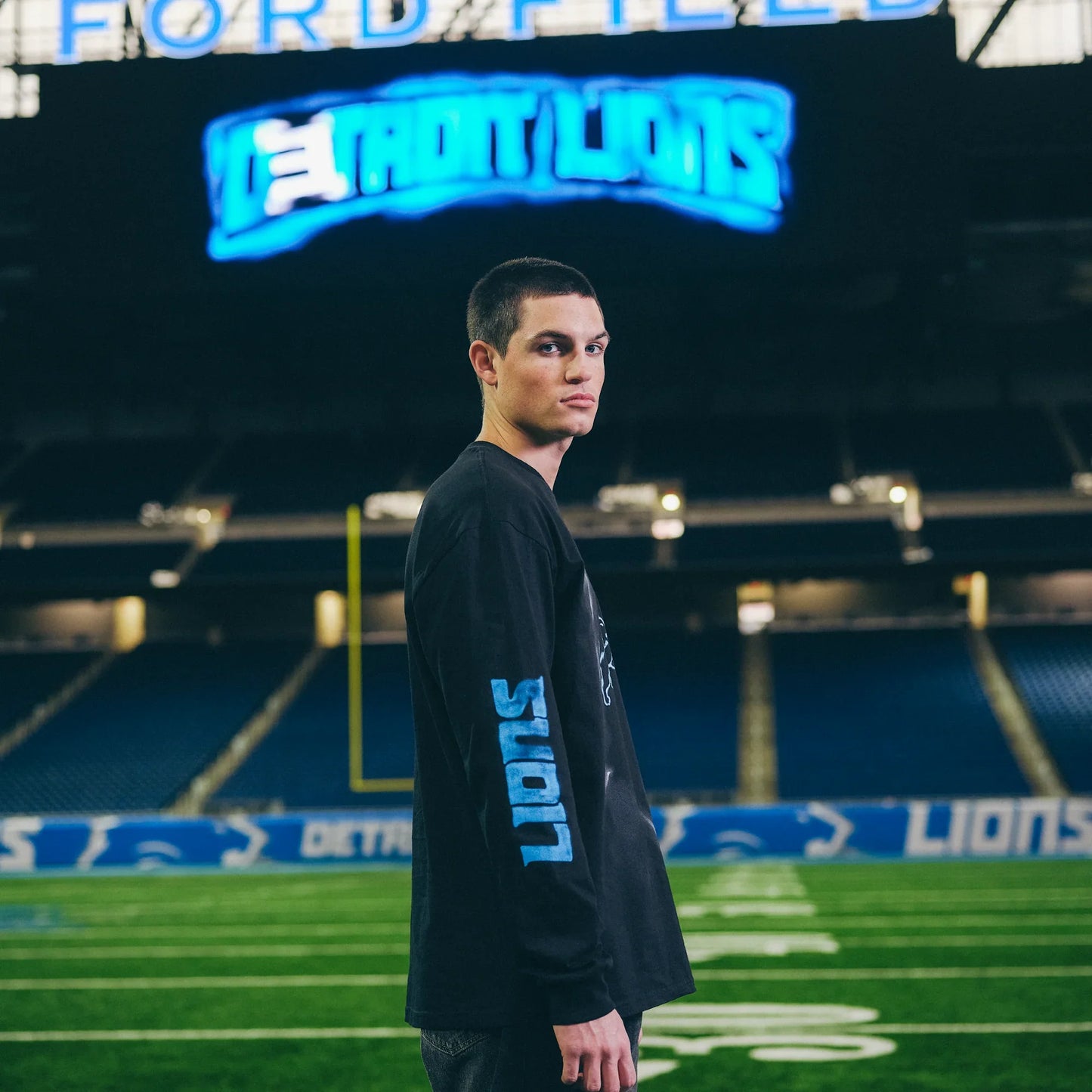 Eminem x Detroit Lions Silhouette Longsleeve Eminem Official Limited Merch