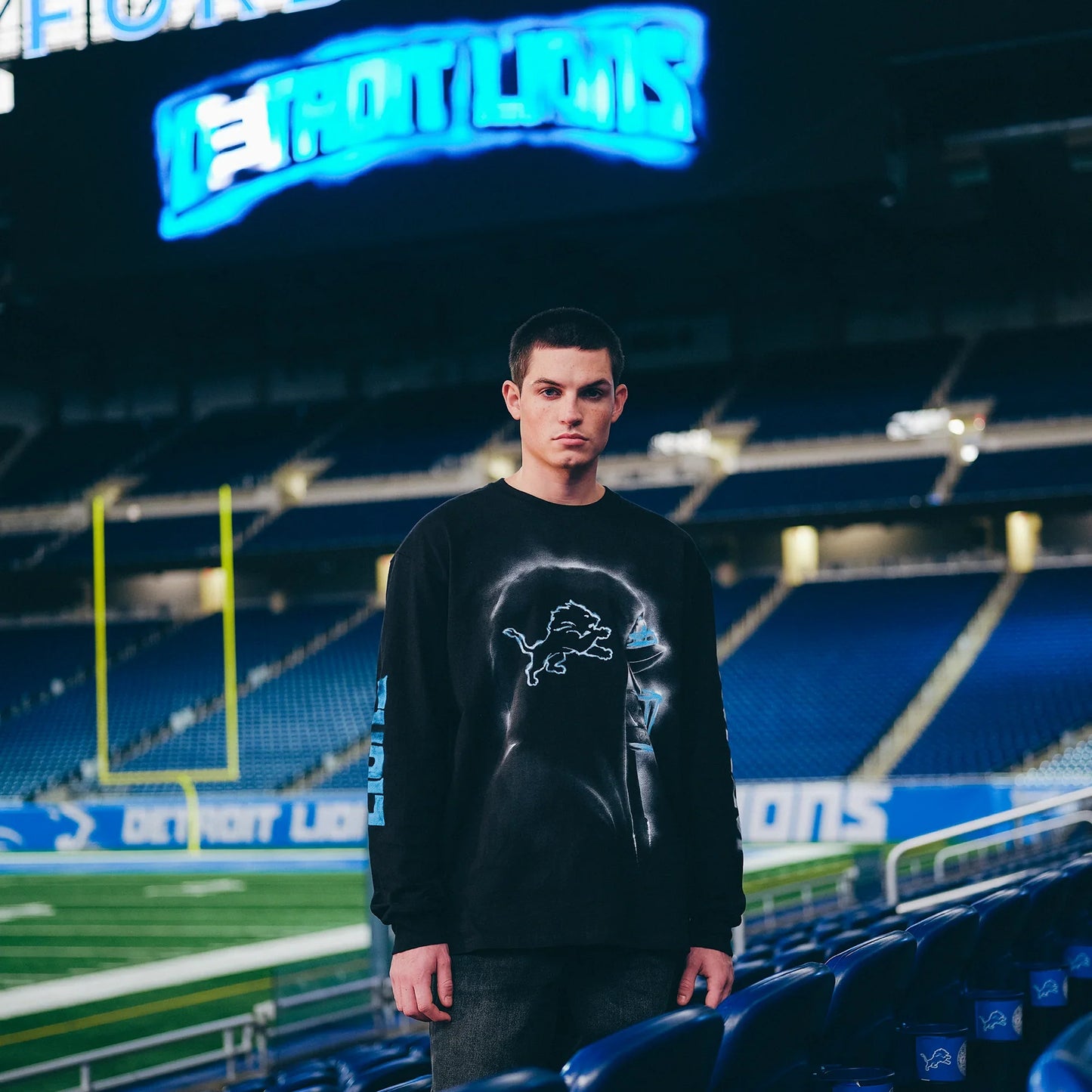 Eminem x Detroit Lions Silhouette Longsleeve Eminem Official Limited Merch