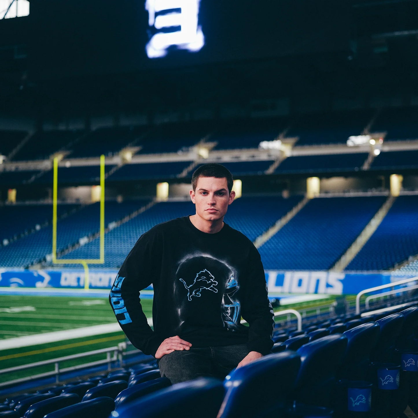 Eminem x Detroit Lions Silhouette Longsleeve Eminem Official Limited Merch