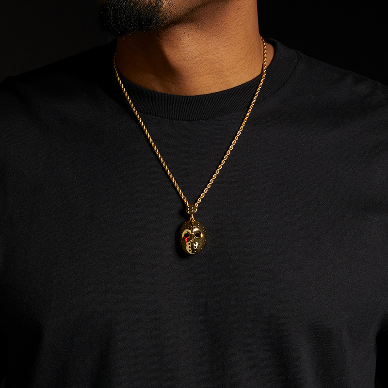 Hockey Mask Pendant & Chain (Gold) Eminem Official Limited Merch