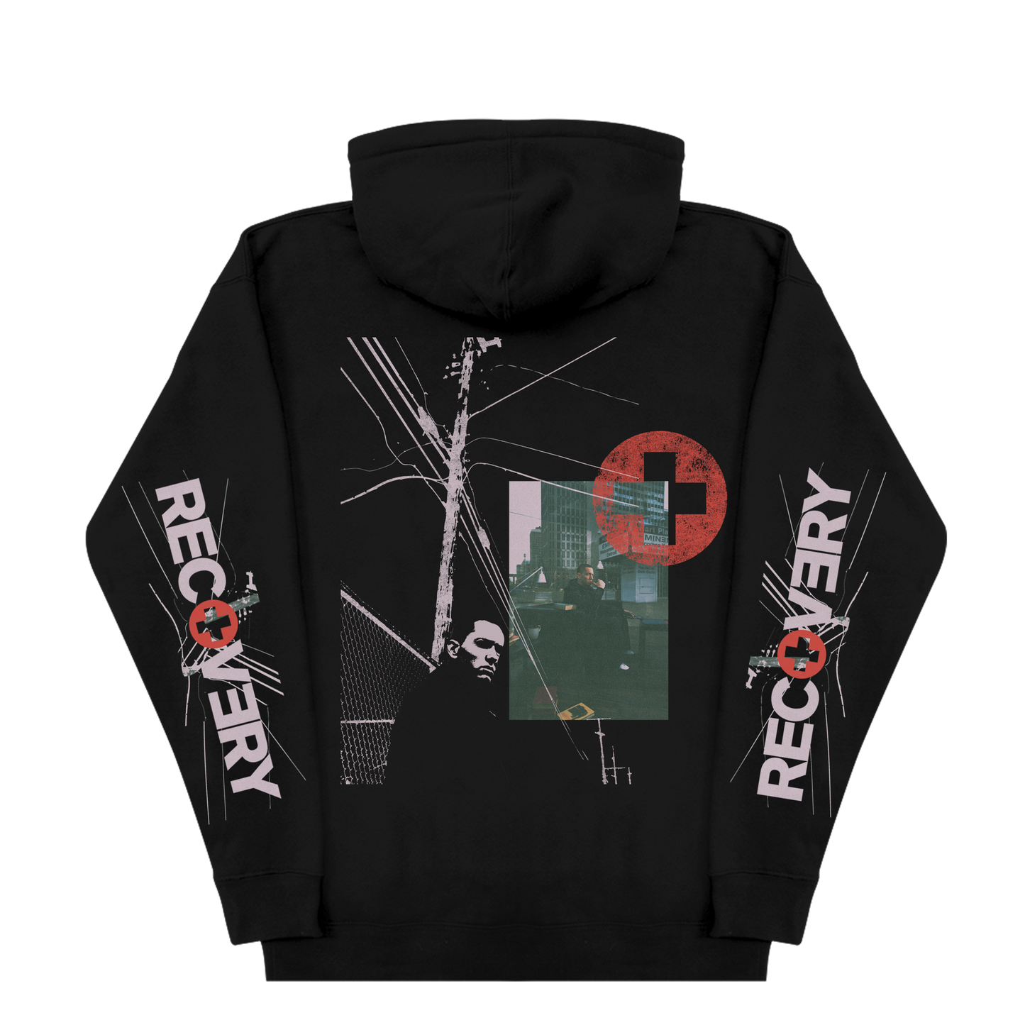 Recovery 15th Anniversary Collage Hoodie Eminem Official Limited Merch