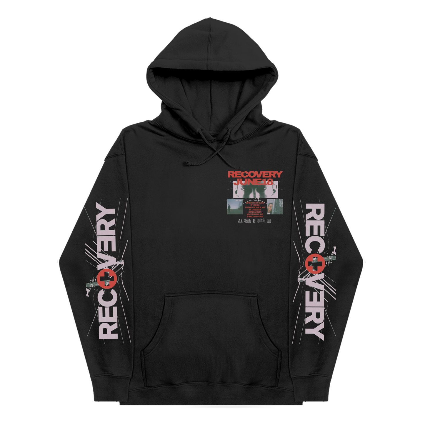 Recovery 15th Anniversary Collage Hoodie Eminem Official Limited Merch