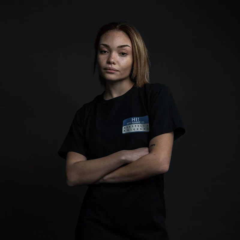 "Hi! My Name Is..." Blue Name Tag Reissue T-Shirt