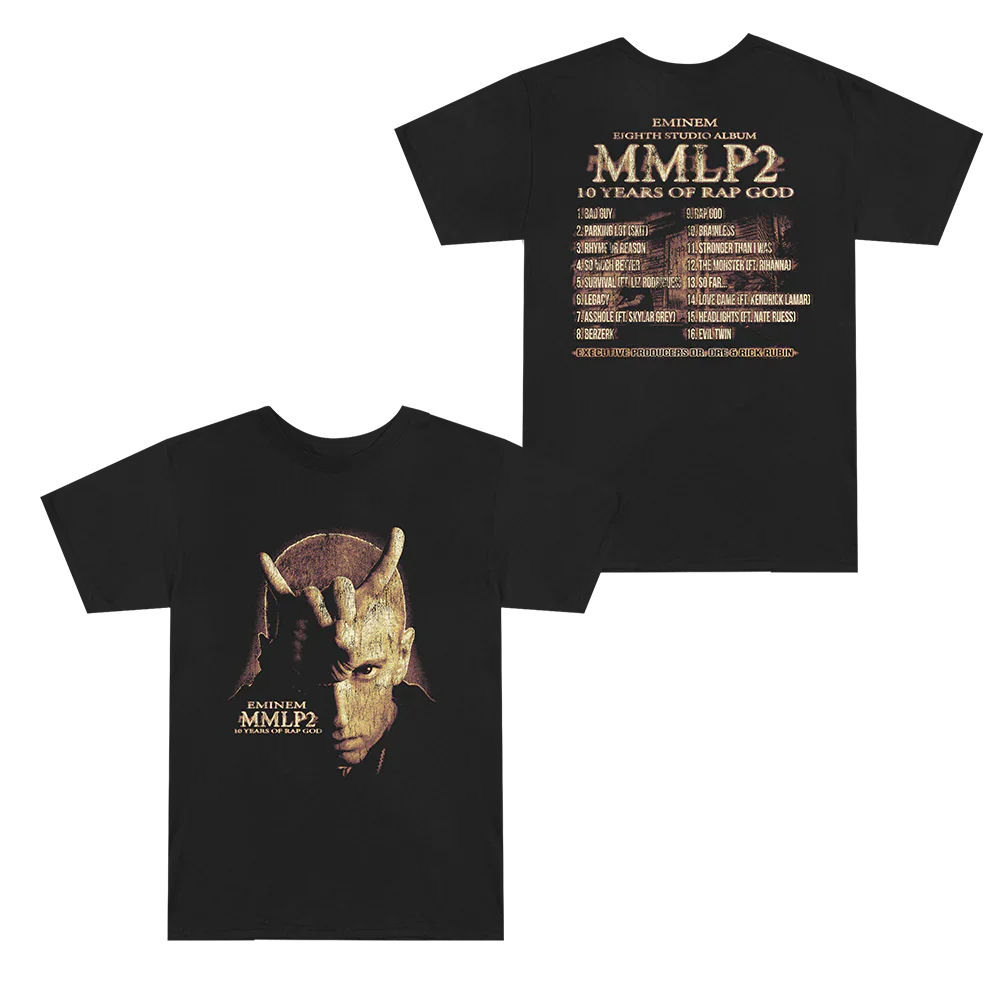 MMLP2 Horns T-Shirt Eminem Official Limited Merch