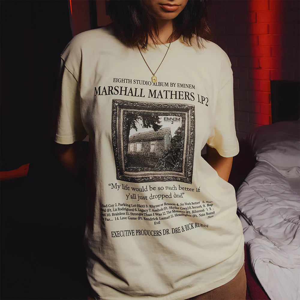 MMLP2 Album T-Shirt (Cream) Eminem Official Limited Merch