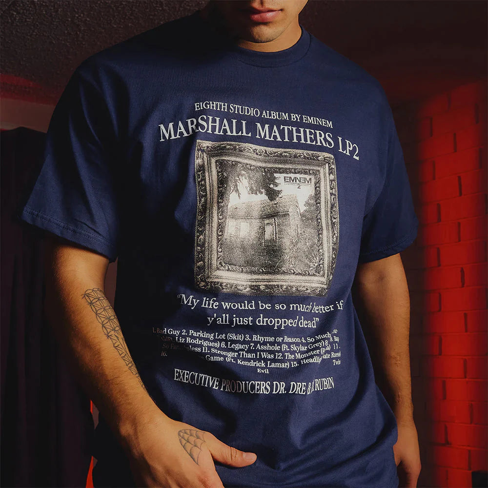 MMLP2 Album T-Shirt (Navy) Eminem Official Limited Merch