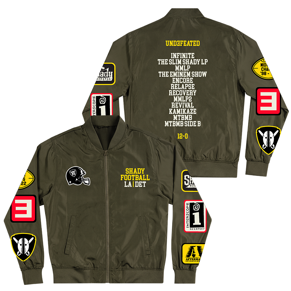 Shady Football Lightweight Bomber Jacket Eminem Official Limited Merch
