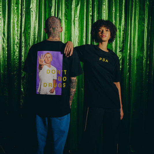 Eminem PSA Black T-Shirt – “Don’t Do Drugs” Eminem Official Limited Merch